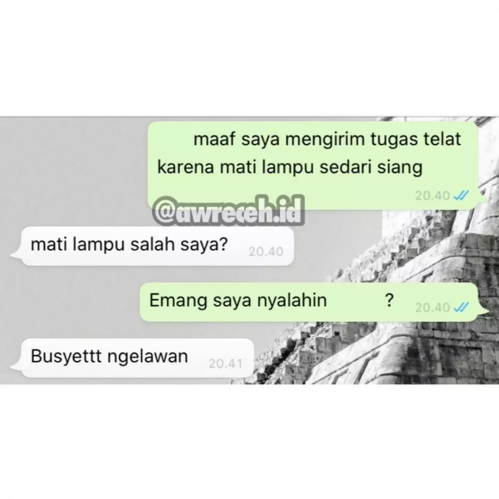 Chat lucu murid dan ibu guru © berbagai sumber