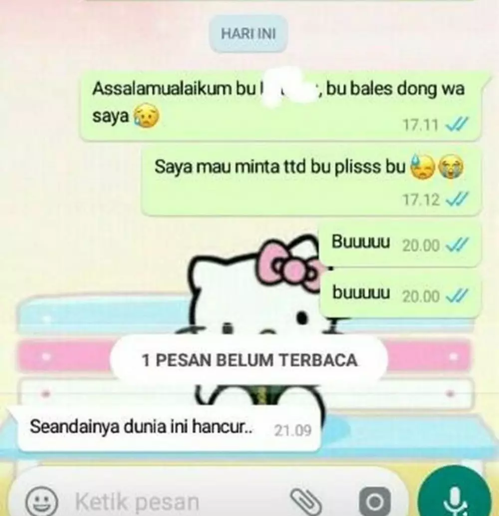Chat lucu murid dan ibu guru © berbagai sumber
