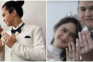 Pakai baju pengantin, 6 potret Tissa Biani dan Dul Jaelani bikin heboh