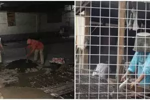 10 Aksi random tukang bangunan, kerja pakai ring light