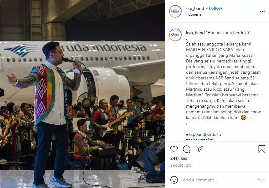 Potret kenangan Marthin Saba sebelum meninggal dunia Instagram Potret kenangan Marthin Saba sebelum meninggal dunia Instagram