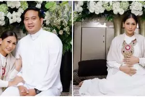 10 Momen tasyakuran 4 bulan kehamilan Tata Janeeta, penuh doa