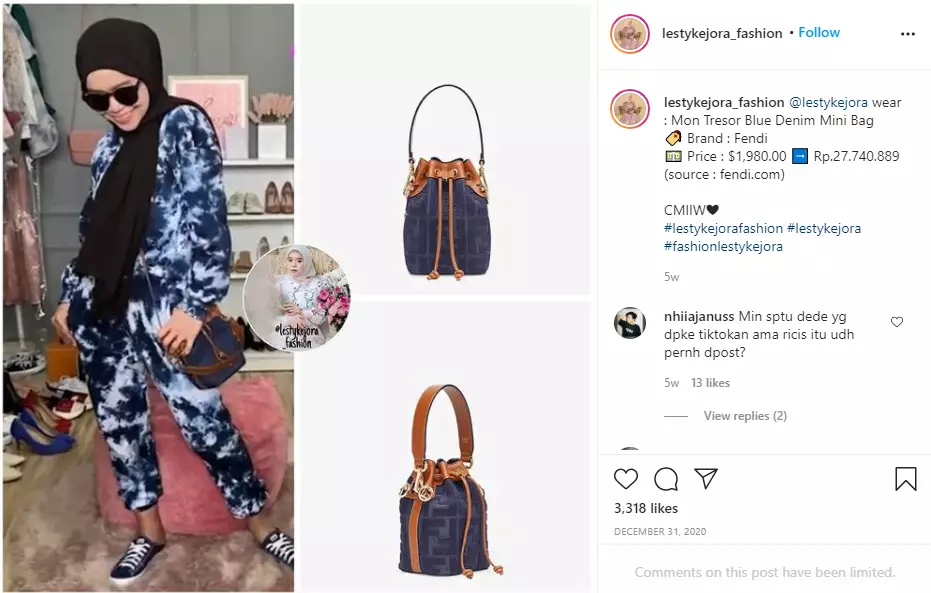 koleksi tas Lesti Kejora Instagram