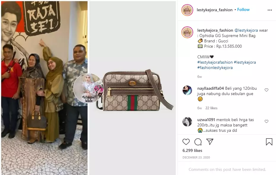 koleksi tas Lesti Kejora Instagram