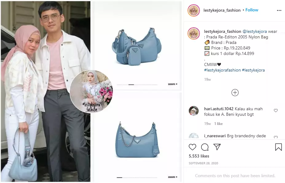 koleksi tas Lesti Kejora Instagram