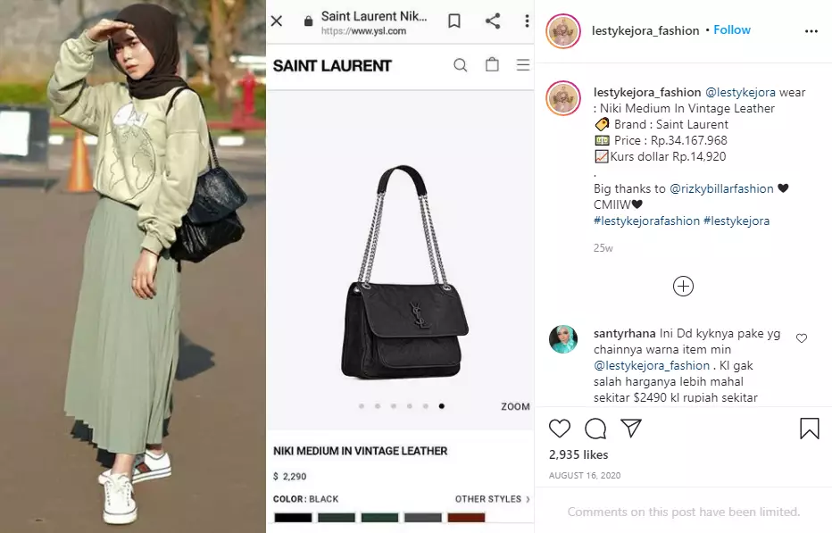 koleksi tas Lesti Kejora Instagram