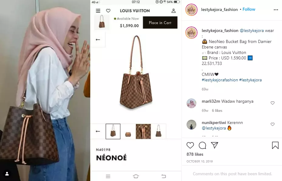 koleksi tas Lesti Kejora Instagram