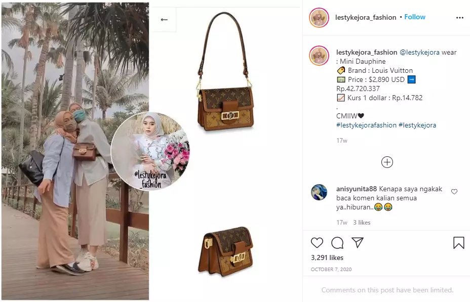 koleksi tas Lesti Kejora Instagram