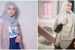 10 Potret terbaru Laudya Cynthia Bella dengan hijab syar'i