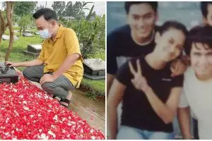 8 Momen Ruben Onsu ziarah ke makam Olga Syahputra, penuh haru