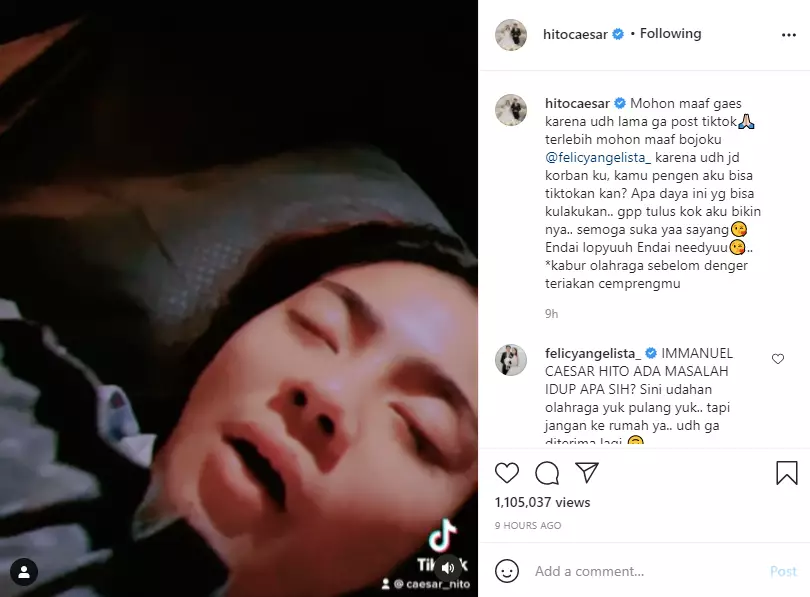 seleb unggah potret istri saat tidur Instagram