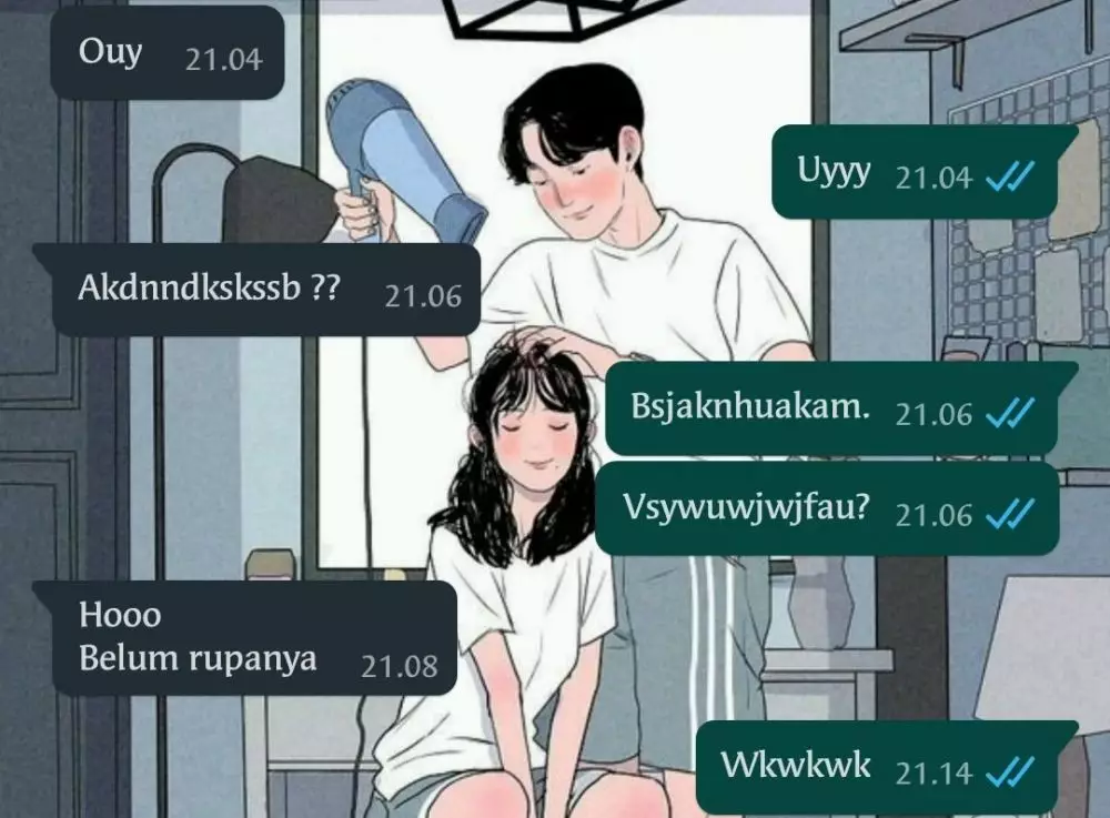 Chat ke pacar pakai kode rahasia © berbagai sumber