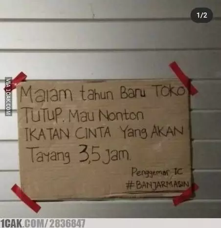 Warung tutup demi Ikatan Cinta © berbagai sumber