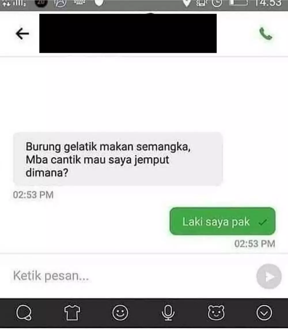 Chat ojek online pakai pantun © berbagai sumber
