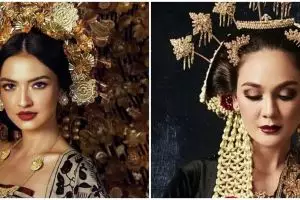 Belum nikah, gaya 8 seleb dandan pengantin tradisional ini manglingi