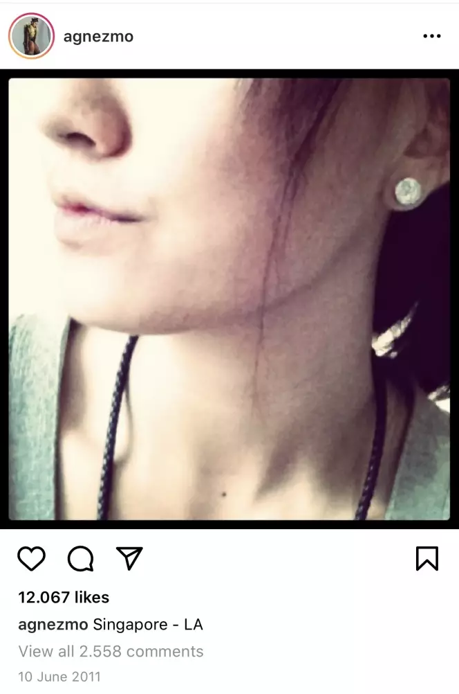 Postingan pertama penyanyi cantik di Instagram Instagram