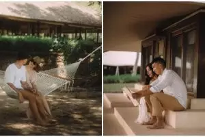 8 Momen liburan Nikita Willy di Magelang, piknik di pinggir sungai