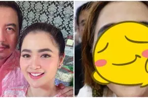 10 Potret wajah Vega Darwanti usai dirias suami, hasilnya bikin ngakak