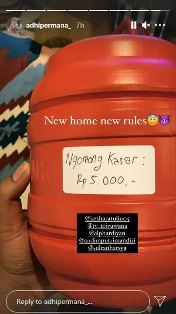 aturan unik kesha adhi © Instagram