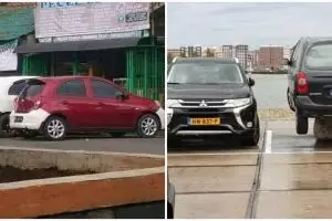 10 Penampakan kendaraan absurd di tempat parkir, bikin mikir keras