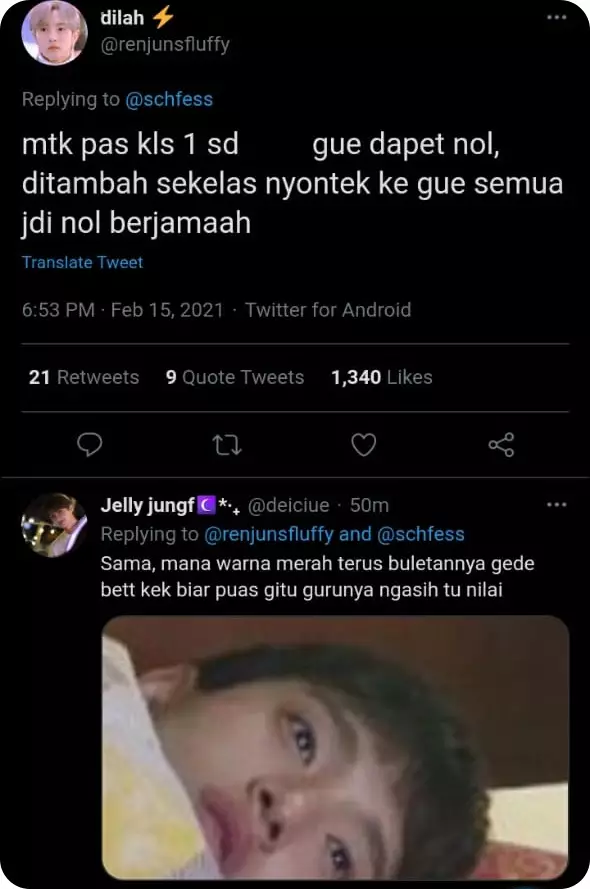 Curhat nilai terjelek di sekolah © Twitter