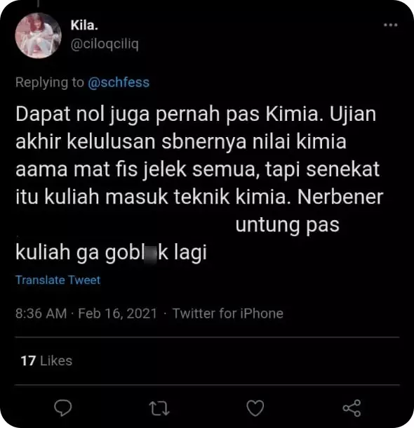 Curhat nilai terjelek di sekolah © Twitter