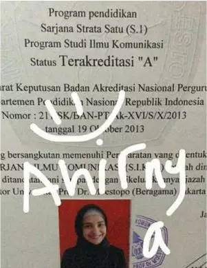 Foto ijazah publik figur © 2021 brilio.net Foto ijazah publik figur © 2021 brilio.net
