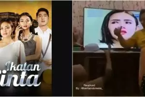 Aksi emak-emak nonton bareng Ikatan Cinta, sampai lompat kegirangan