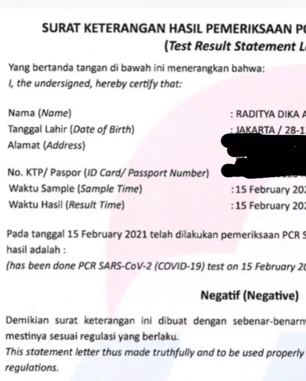 Curahan hati Raditya Dika usai kontak dengan positif Covid-19 Instagram