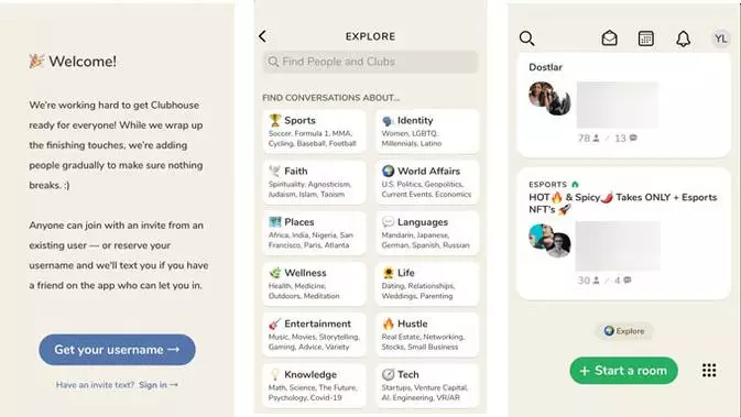 Aplikasi Clubhouse © liputan6.com Aplikasi Clubhouse © liputan6.com