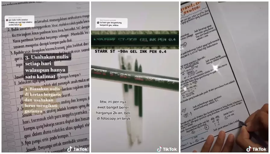 tulisan bak ketikan komputer © TikTok
