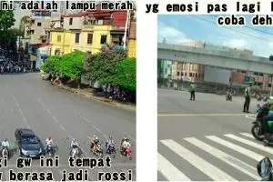 10 Meme lucu tingkah orang pas di lampu merah, bikin senyum kecut