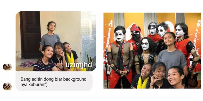 minta edit background kocak © Instagram