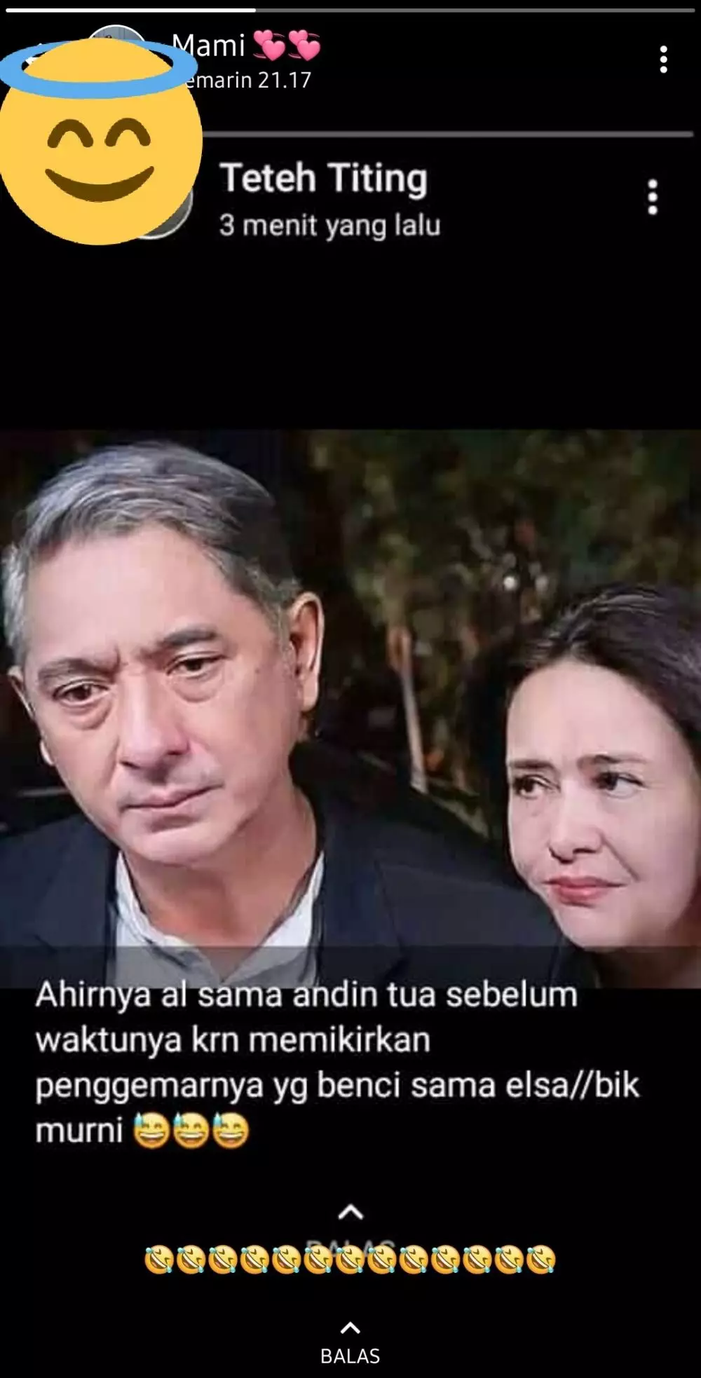 Status WA emak pecinta Ikatan Cinta © berbagai sumber