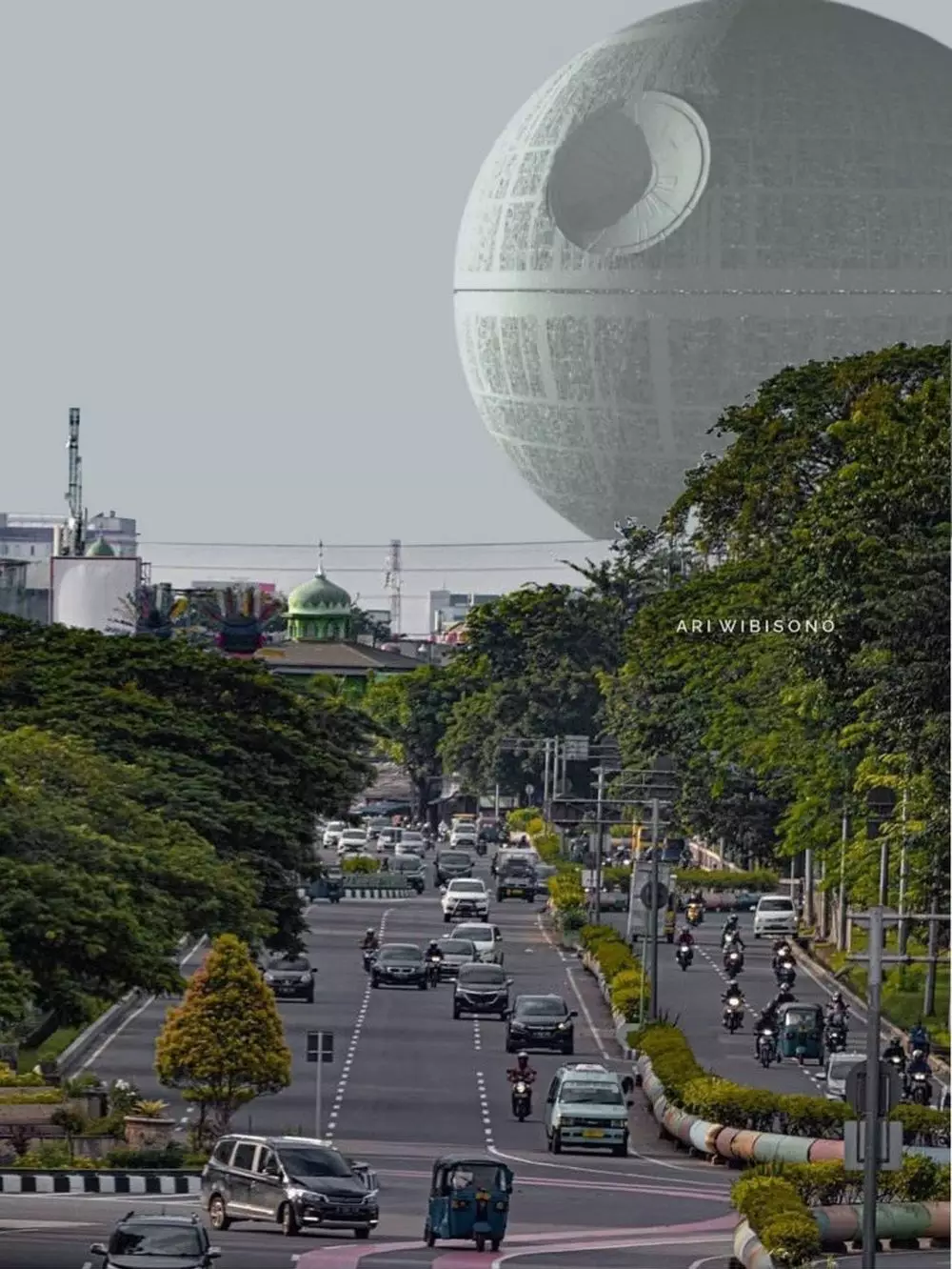 Editan foto gunung Gede Pangrango © 2021 brilio.net