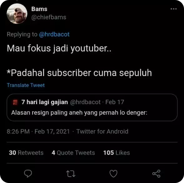 Alasan absurd berhenti kerja  © berbagai sumber