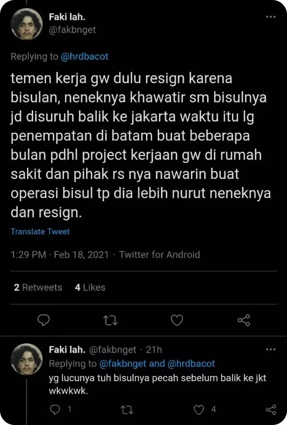 Alasan absurd berhenti kerja  © berbagai sumber