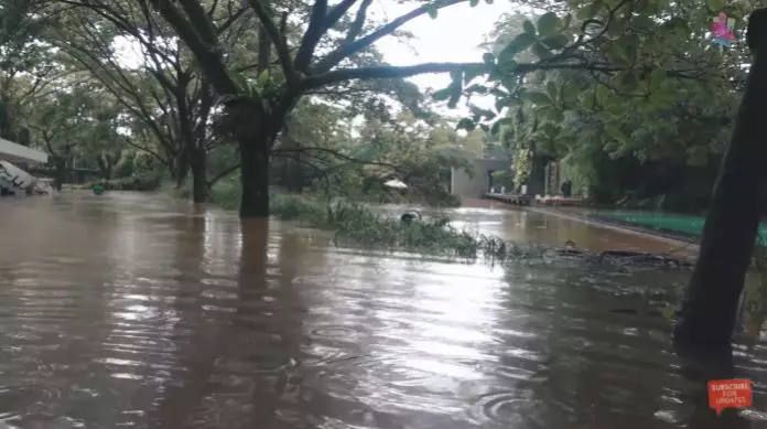 rumah Irish Bella kebanjiran © YouTube rumah Irish Bella kebanjiran © YouTube