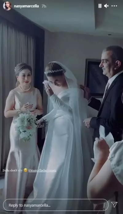 Momen pernikahan Marcella Daryanani dan Willy Instagram © 2021 brilio.net