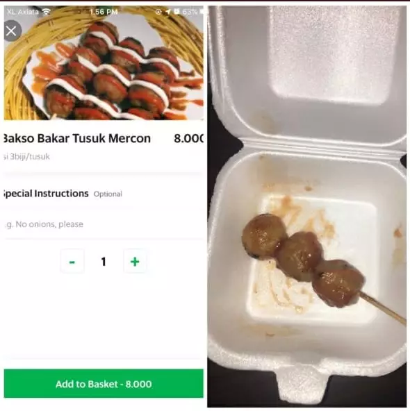 orderan makanan di ojol © berbagai sumber