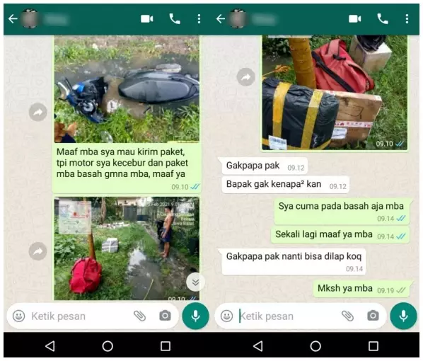 Momen apes kurir antar paket © Twitter Momen apes kurir antar paket © Twitter