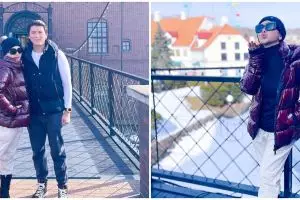 8 Momen liburan musim dingin Syahrini di Jepang, gemes lihat penguin