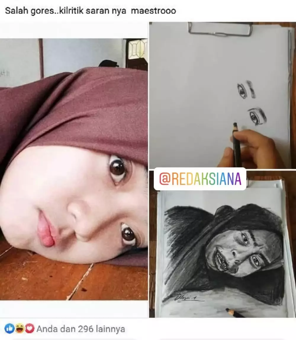 hasil lukisan amatir © Instagram hasil lukisan amatir © Instagram