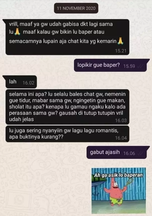 Chat lucu cowok ke gebetan © berbagai sumber