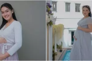 10 Gaya outfit Ana Riana saat hamil, stylish abis