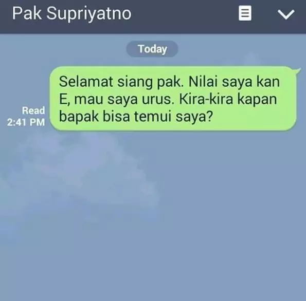 chat ngawur mahasiswa ke dosen Instagram