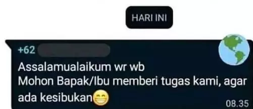 chat ngawur mahasiswa ke dosen Instagram