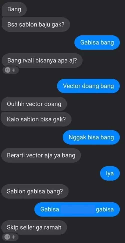 Chat bikin seller emosi © berbagai sumber