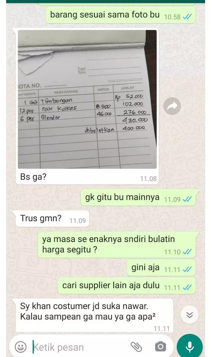 Chat bikin seller emosi © berbagai sumber