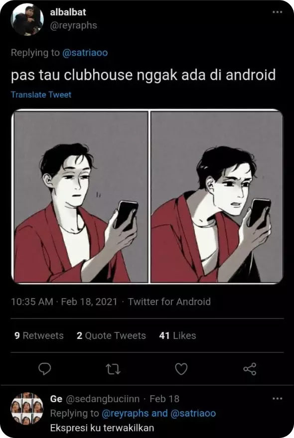 Curhat pengguna Android soal Clubhouse © berbagai sumber